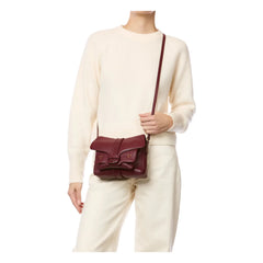 Jérôme Dreyfuss - Harry S Bag Chèvre Grainé | Dark Red