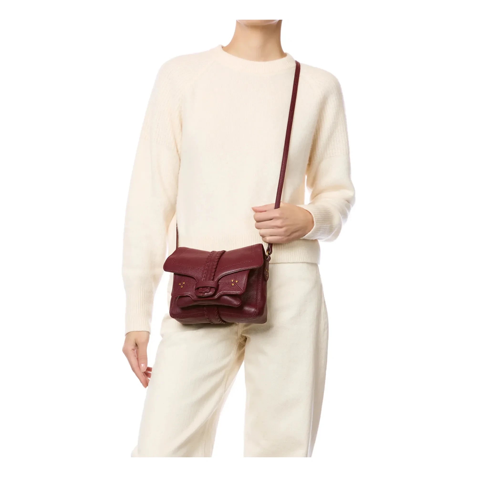 Jérôme Dreyfuss - Harry S Bag Chèvre Grainé | Dark Red