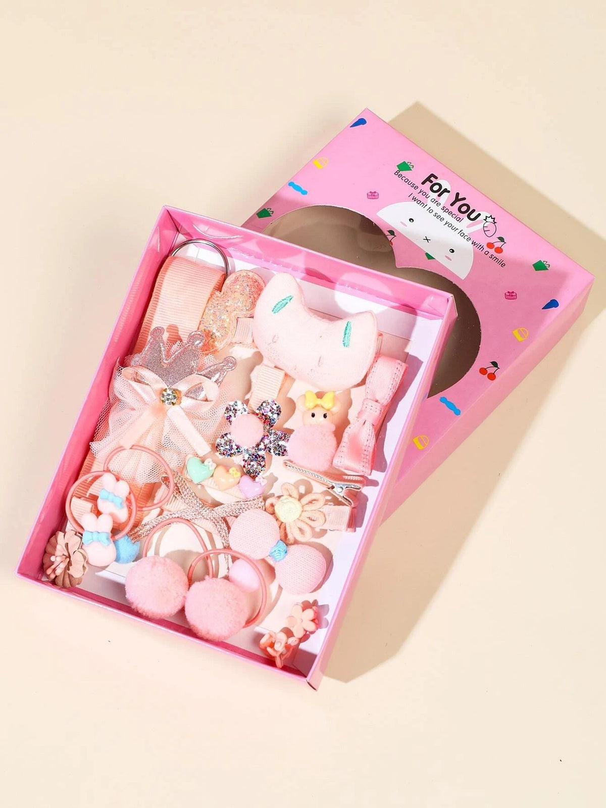 Dinossi - 18 Different Designs Girls Hair Clips and Accessories Set 