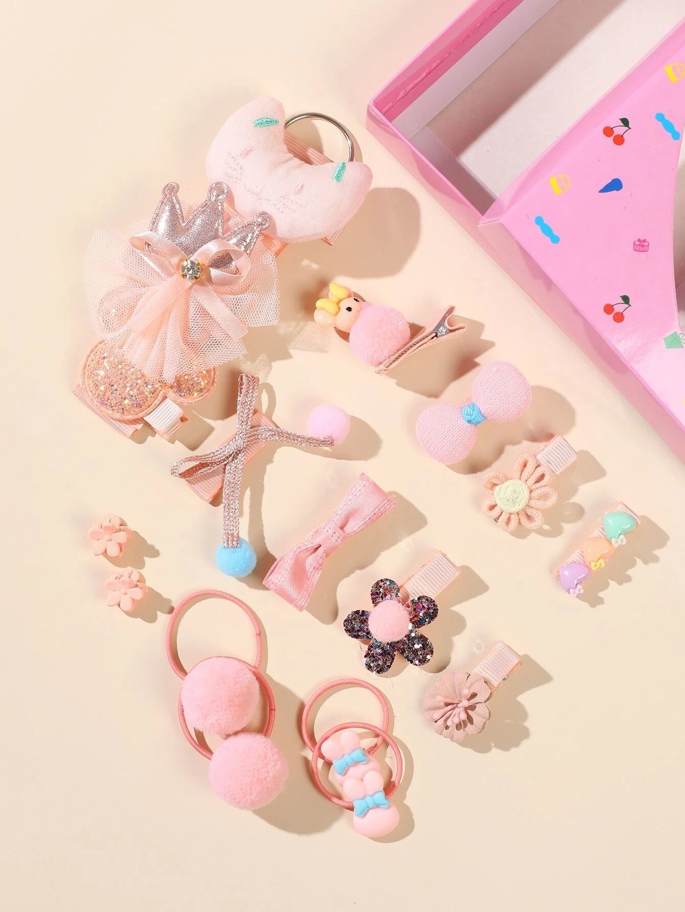 Dinossi - 18 Different Designs Girls Hair Clips and Accessories Set 
