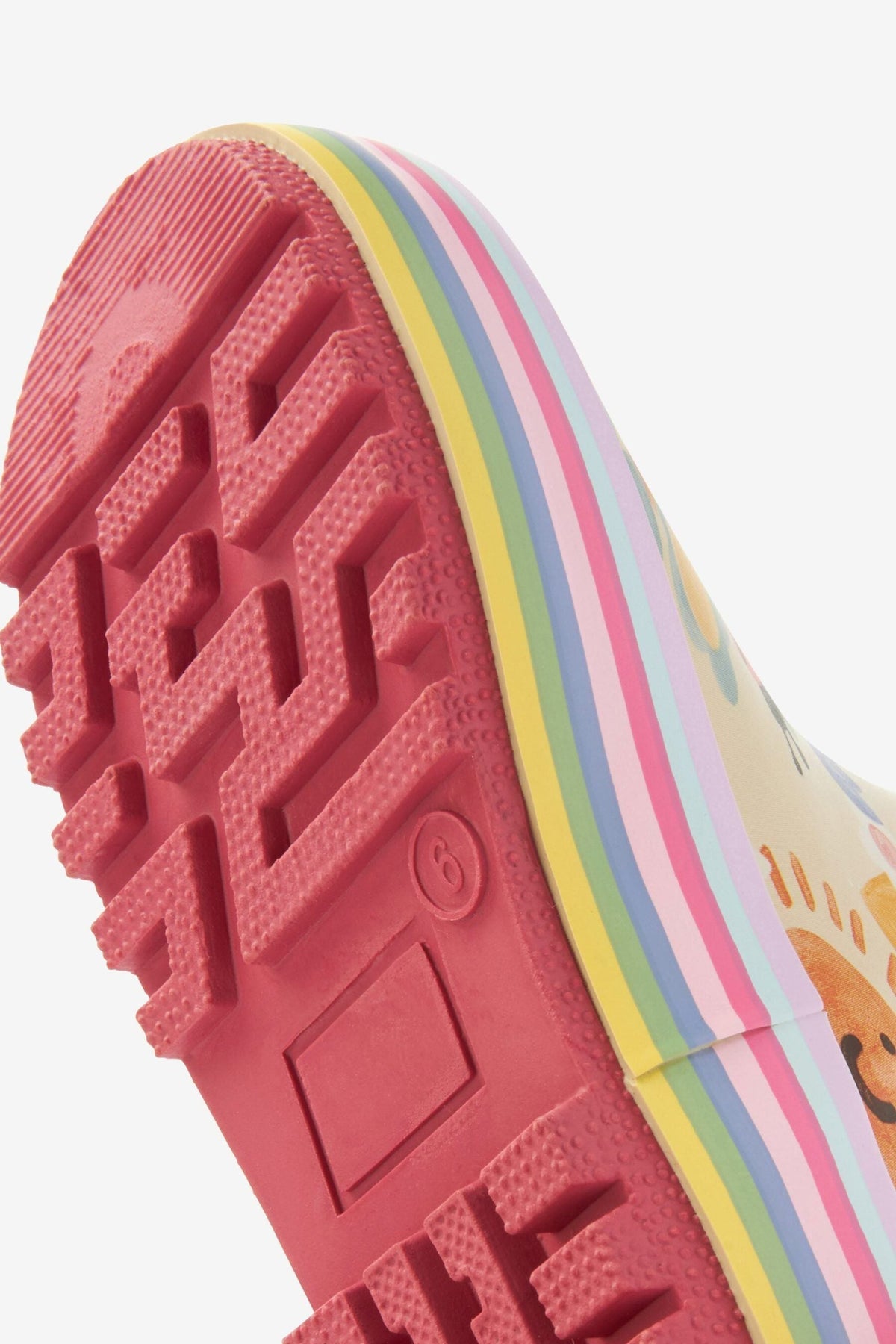 Dinossi - Cheerful Summer Girls Rain Boots with Rainbow Handles - 28