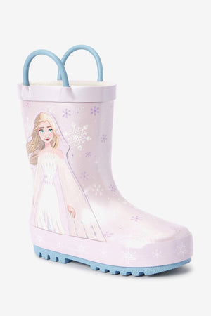 Dinossi - Frozen ELSA Soft Sole Girls Polar Fleece Rain Boots 