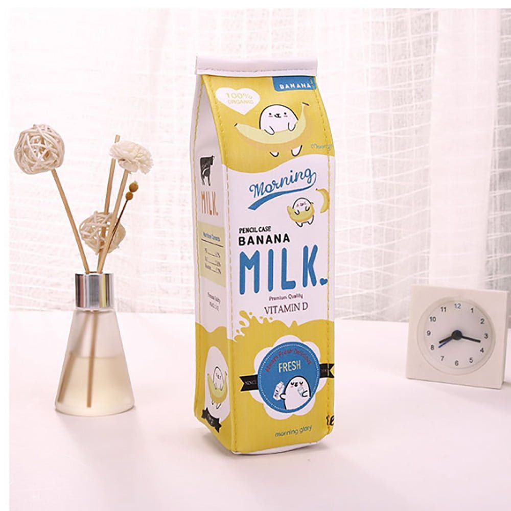 Dinossi - Scented Banana Milk Box Shaped Pencil Case 