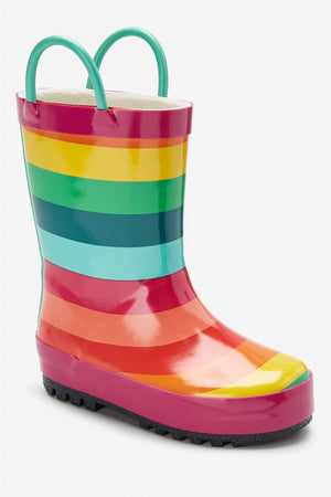 Dinossi - Rainbow Handle Kids Rain and Winter Boots - 25.5 