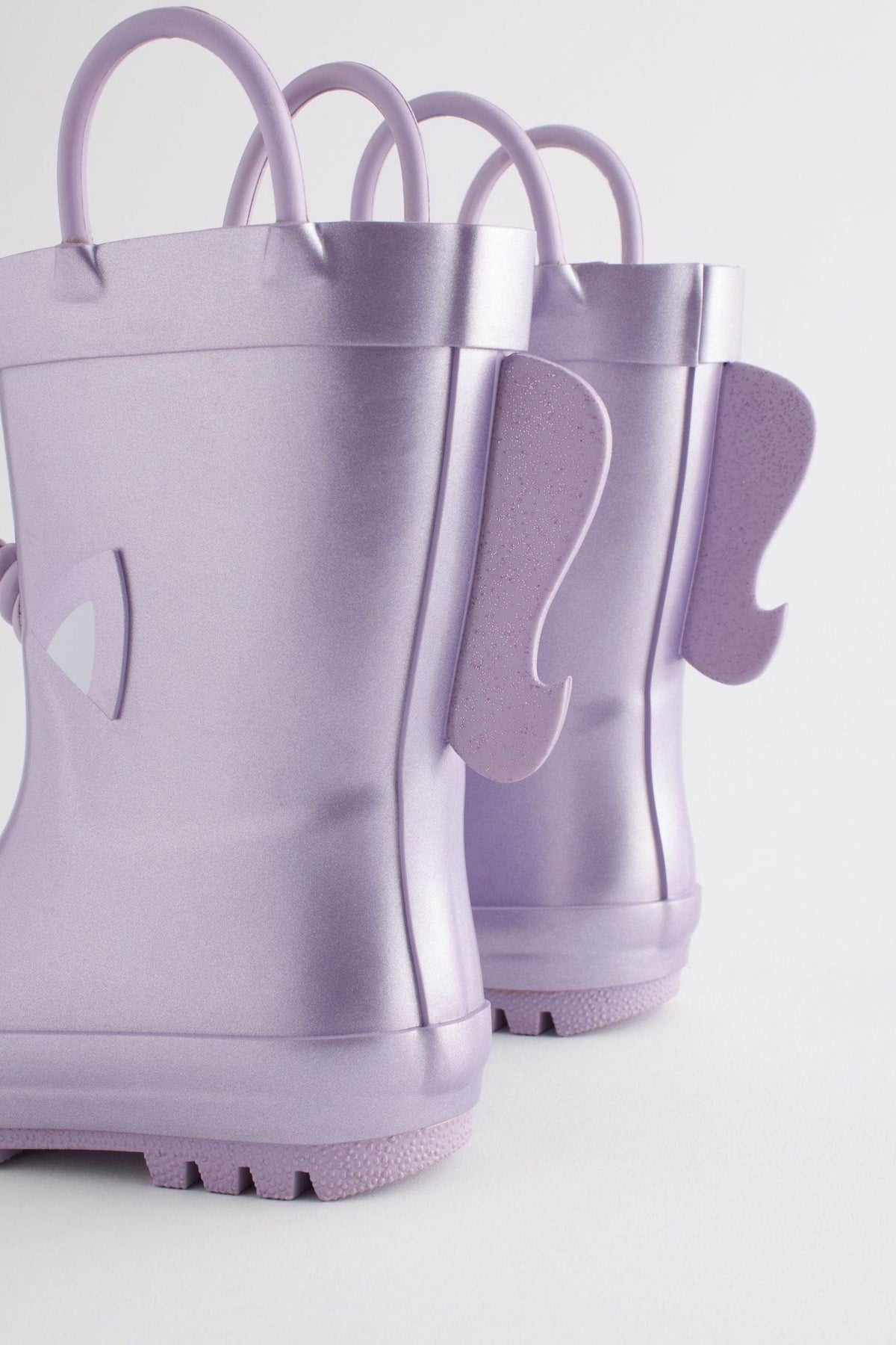 Dinossi - Lilac Purple Unicorn Soft Sole Girls Polar Fleece Rain Boots - 30.5