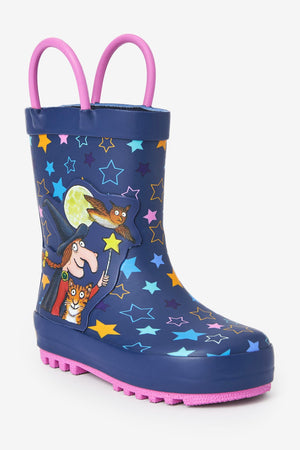 Dinossi – Room Of The Broom Sweet Witch Patterned Soft Sole Girls Rain Boots - 29 