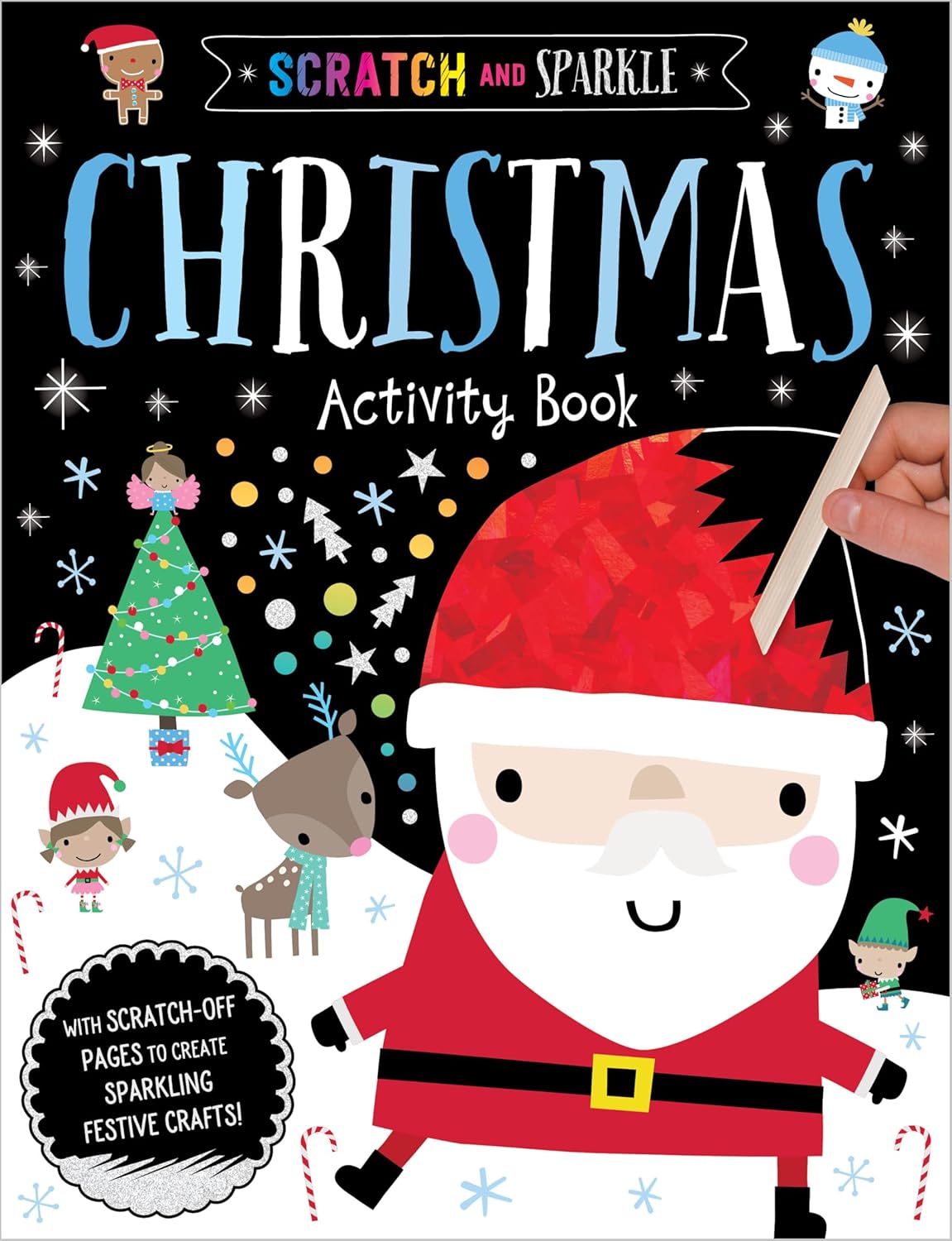 Dinossi - Scratch and Sparkle English Christmas Activity Book