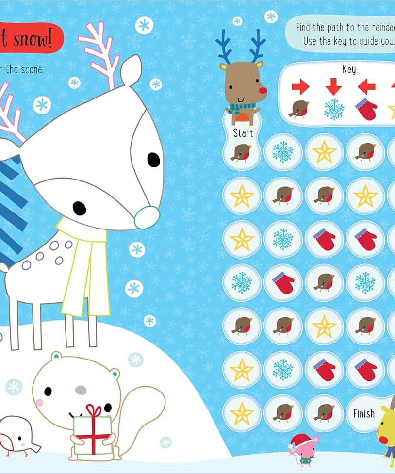 Dinossi - Scratch and Sparkle English Christmas Activity Book