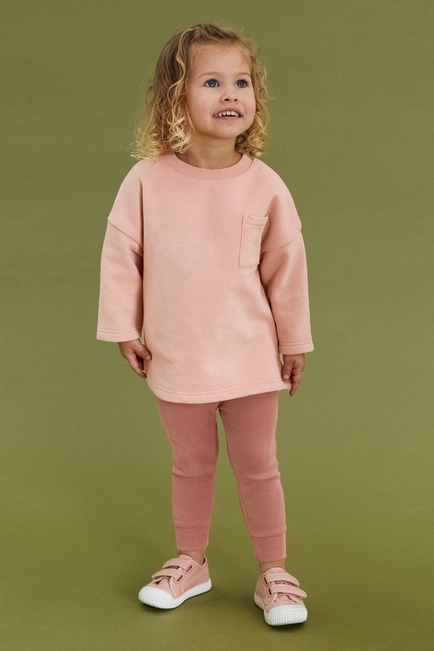 Dinossi - Soft Pink Sweater and Tights Tracksuit - 6-7 Years