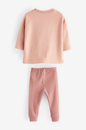 Dinossi - Soft Pink Sweater and Tights Tracksuit - 6-7 Years