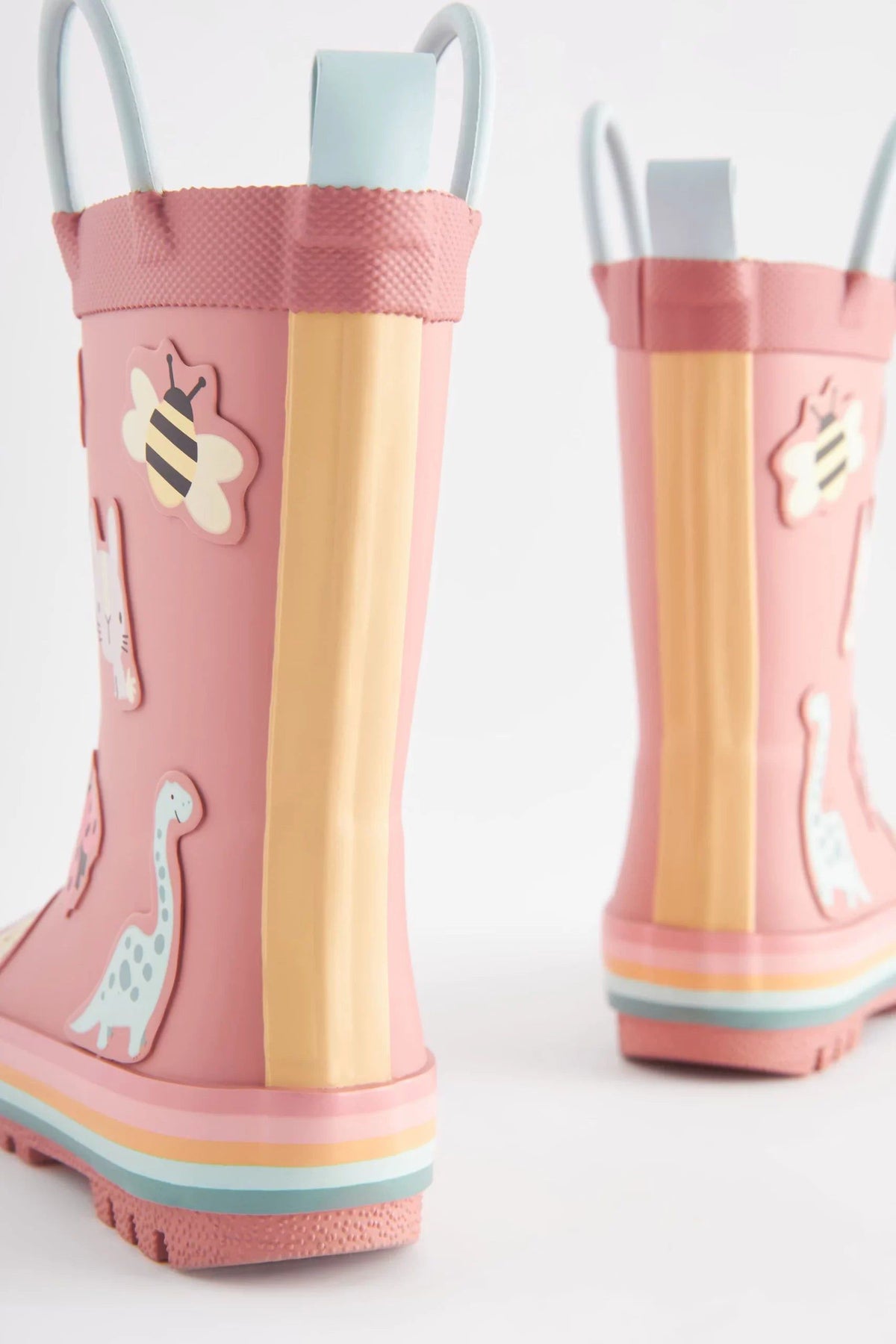 Dinossi - Soft Pink Soft Sole Girls Polar Fleece Rain Boots - 28