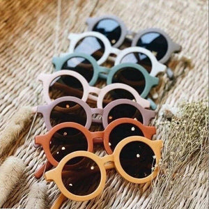 Dinossi - Sustainable Children's Sunglasses Round Model - Black 