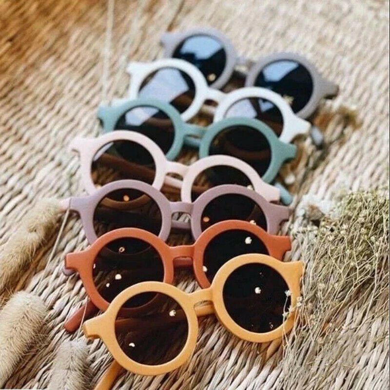 Dinossi - Sustainable Children's Sunglasses Round Model - Black 