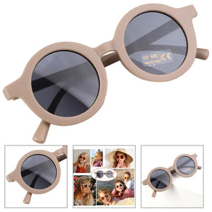 Dinossi - Sustainable Brown Round Kids Sunglasses 