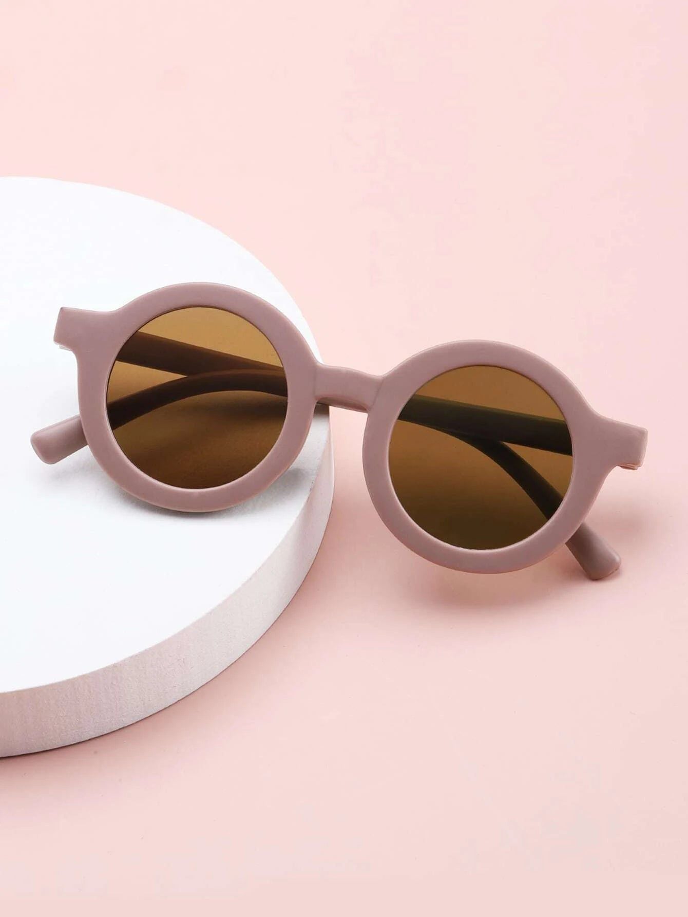 Dinossi - Sustainable Dark Purple Round Kids Sunglasses 