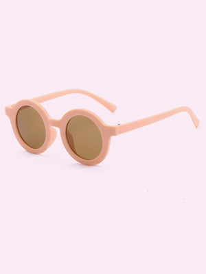 Dinossi - Sustainable Pink Round Kids Sunglasses 