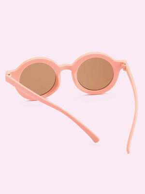 Dinossi - Sustainable Pink Round Kids Sunglasses 