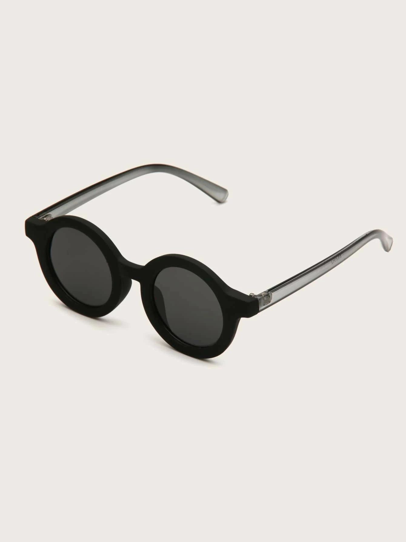 Dinossi - Sustainable Black Round Kids Sunglasses 