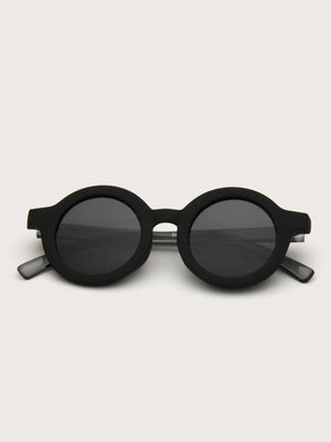 Dinossi - Sustainable Black Round Kids Sunglasses 