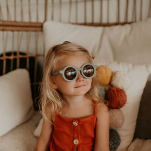 Dinossi - Sustainable Black Round Kids Sunglasses 