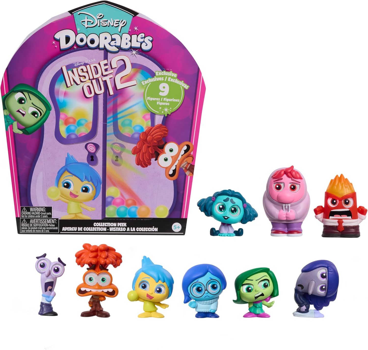 Disney - Disney Doorables Inside Out 2 Collection 9 Character Toys