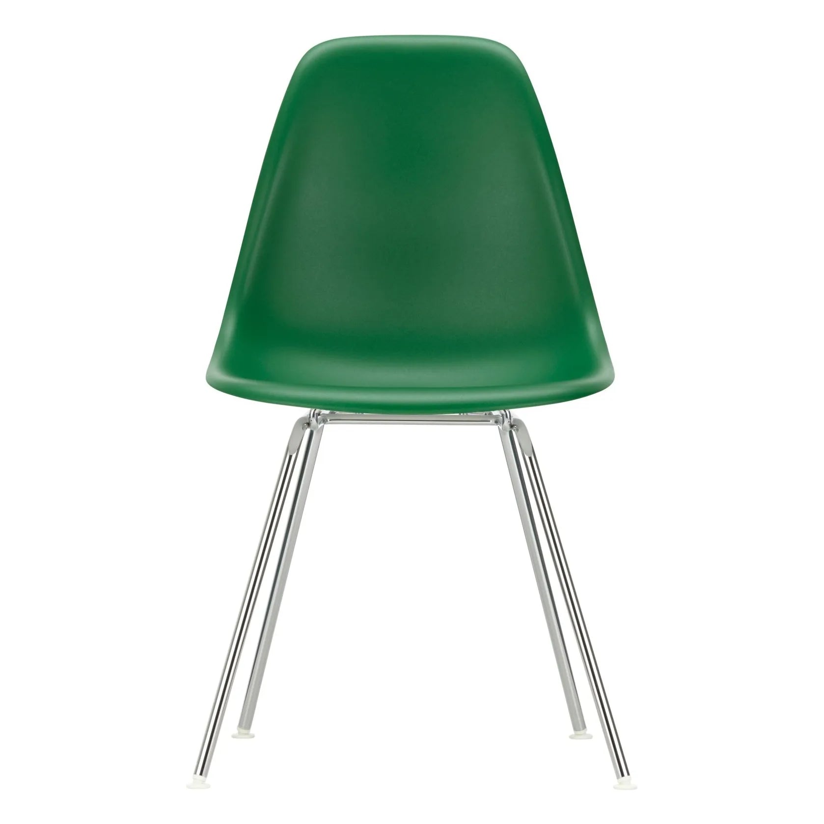 Vitra - DSX Plastik sandalye - krom çerçeve - Charles & Ray Eames | Zümrüt yeşili