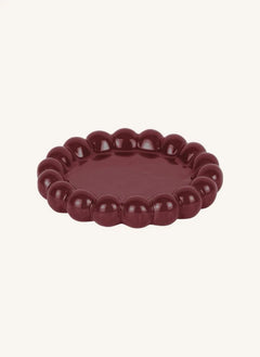 Present Time - Cadiz Dotty Ceramic Trays | Burgundy