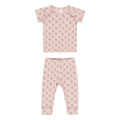 Quincy Mae - Rose T-Shirt and Leggings Set | Pink