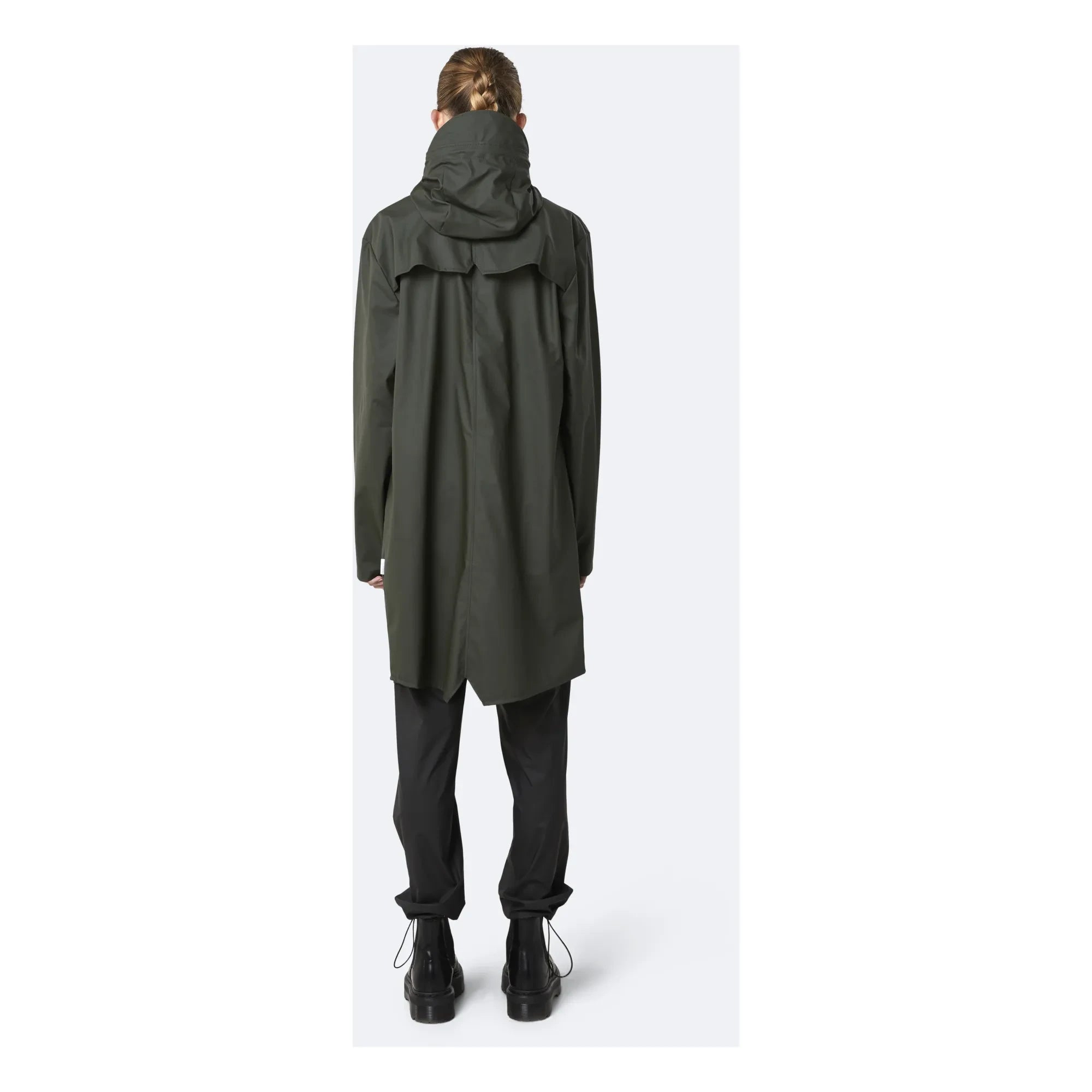 Rains - Unisex Long Waterproof Milled Coat | Green