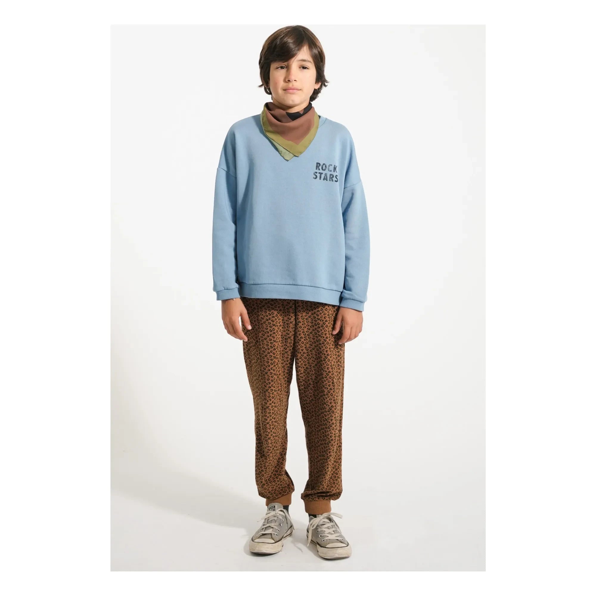 Piupiuchick - Rock Stars organik pamuklu sweatshirt | Mavi