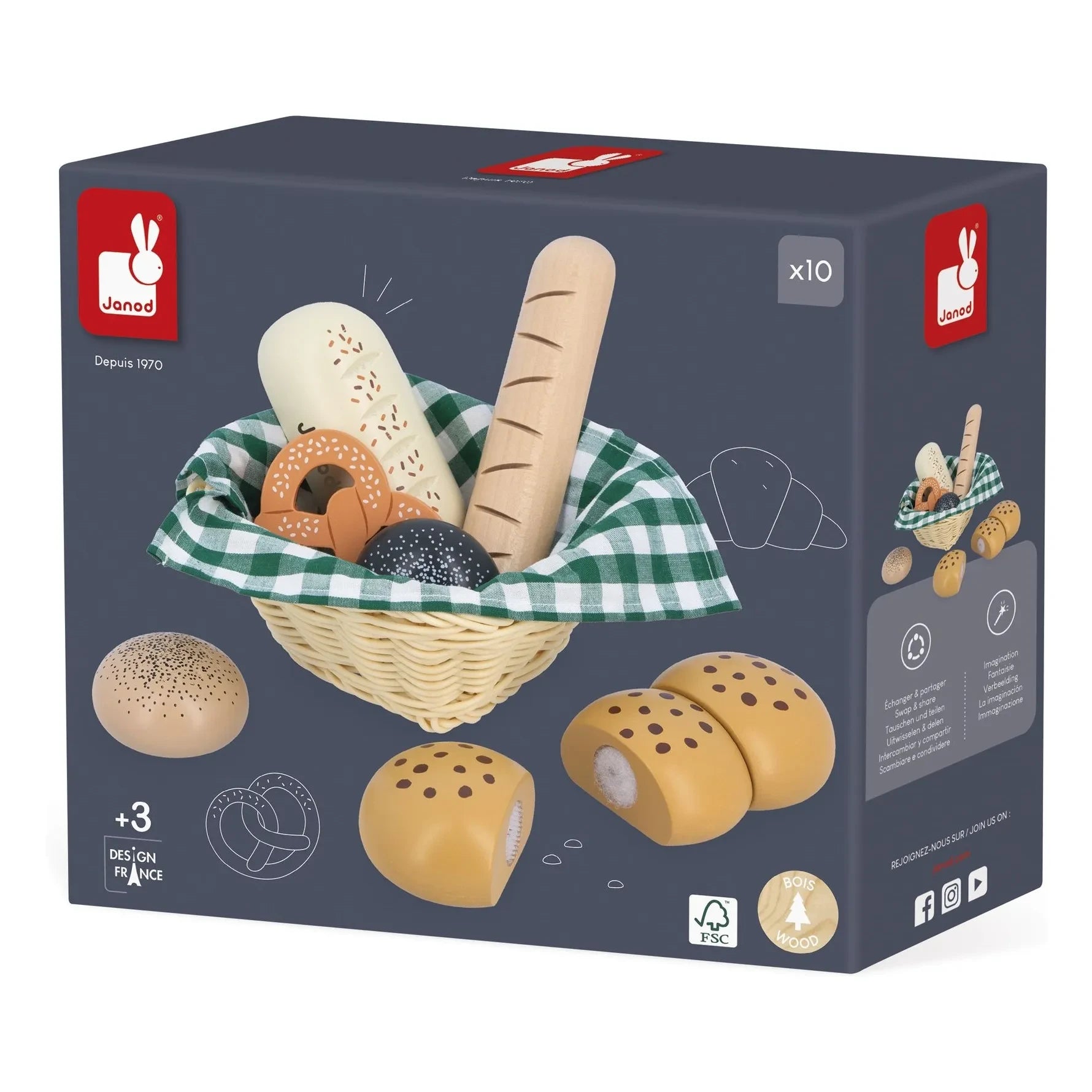Janod - Mamie Soleil Bread Basket