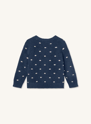 Fliink - navy star polka dot sweater