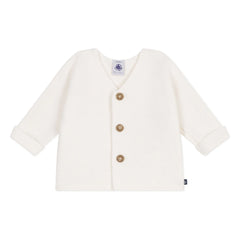 Petit Bateau - Barby organik pamuk hırka | Beyaz