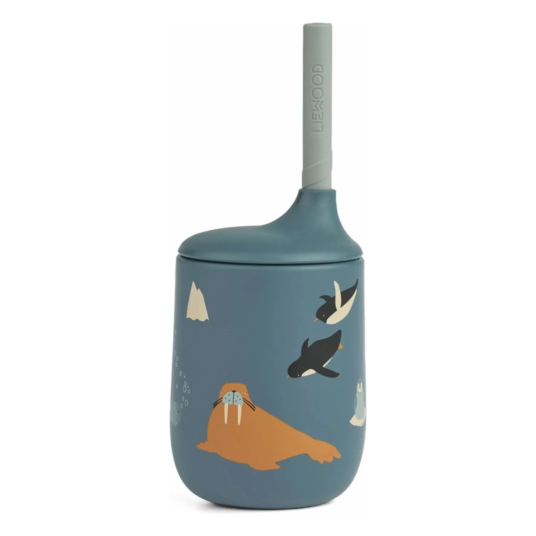 Liewood - Ellis Silicone Straw Cup | Arctic Sea/Ocean View