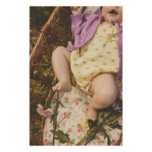 Tocoto Vintage - Çiçekli Örgü Hırka | Lila