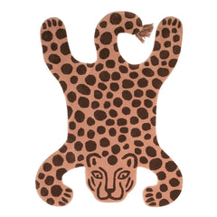 Ferm Living Kids - Safari Leopard Tufted Rug 160x118 cm | Brick Red