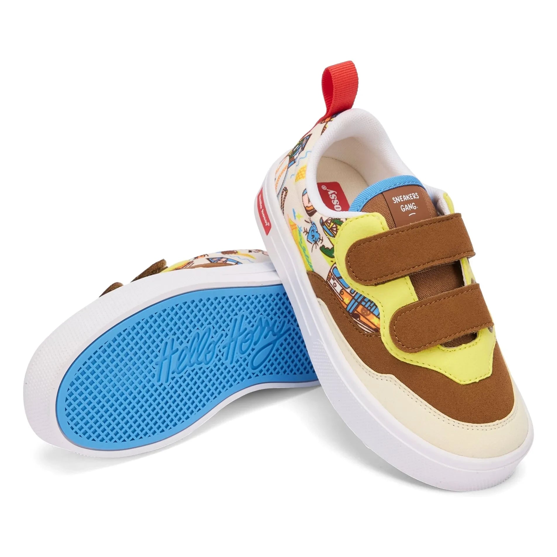Hello Hossy - San Francisco Scratch Detailed Sneakers | Brown