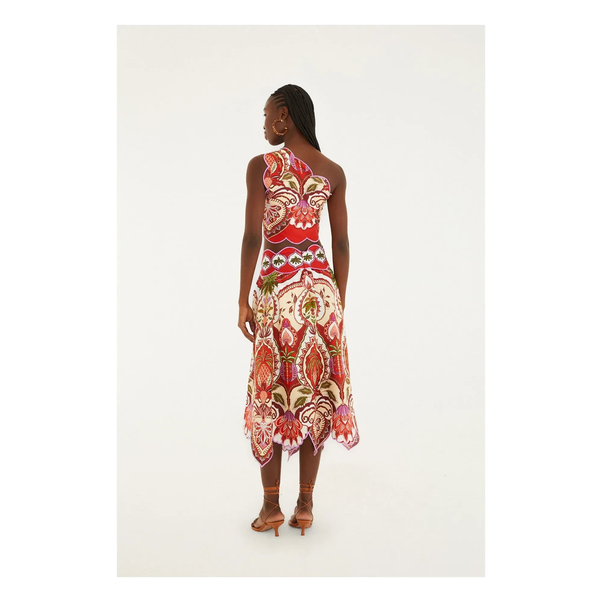 Farm Rio - Odara Linen Skirt | Red