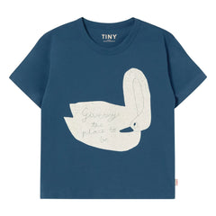 Tinycottons - Swan Organic Cotton T-Shirt | Navy