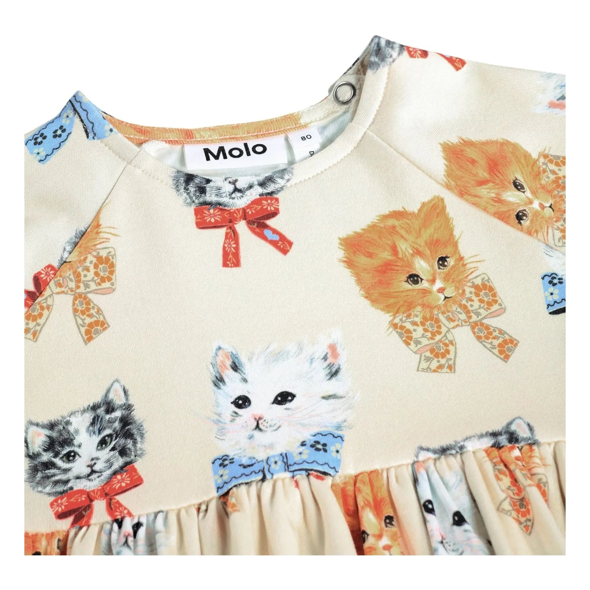 Molo - Charmaines Chats Organik Pamuk Elbise | Beyaz