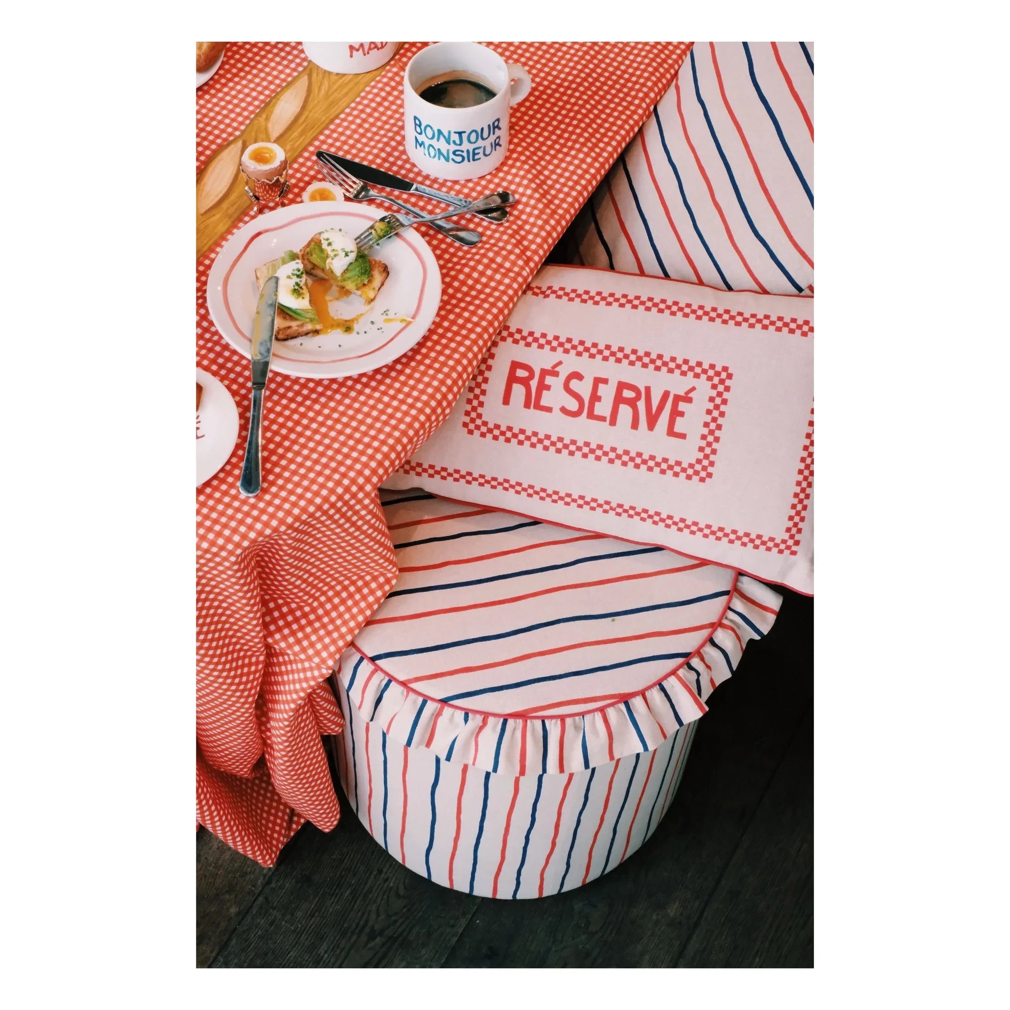 Anna + Nina - Bonjour Monsieur Mug | Blue