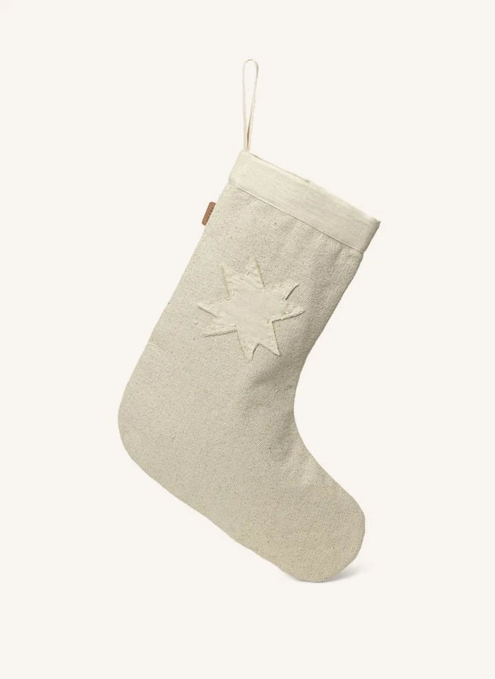 Ferm Living - Vela organic cotton Christmas stocking | Beige