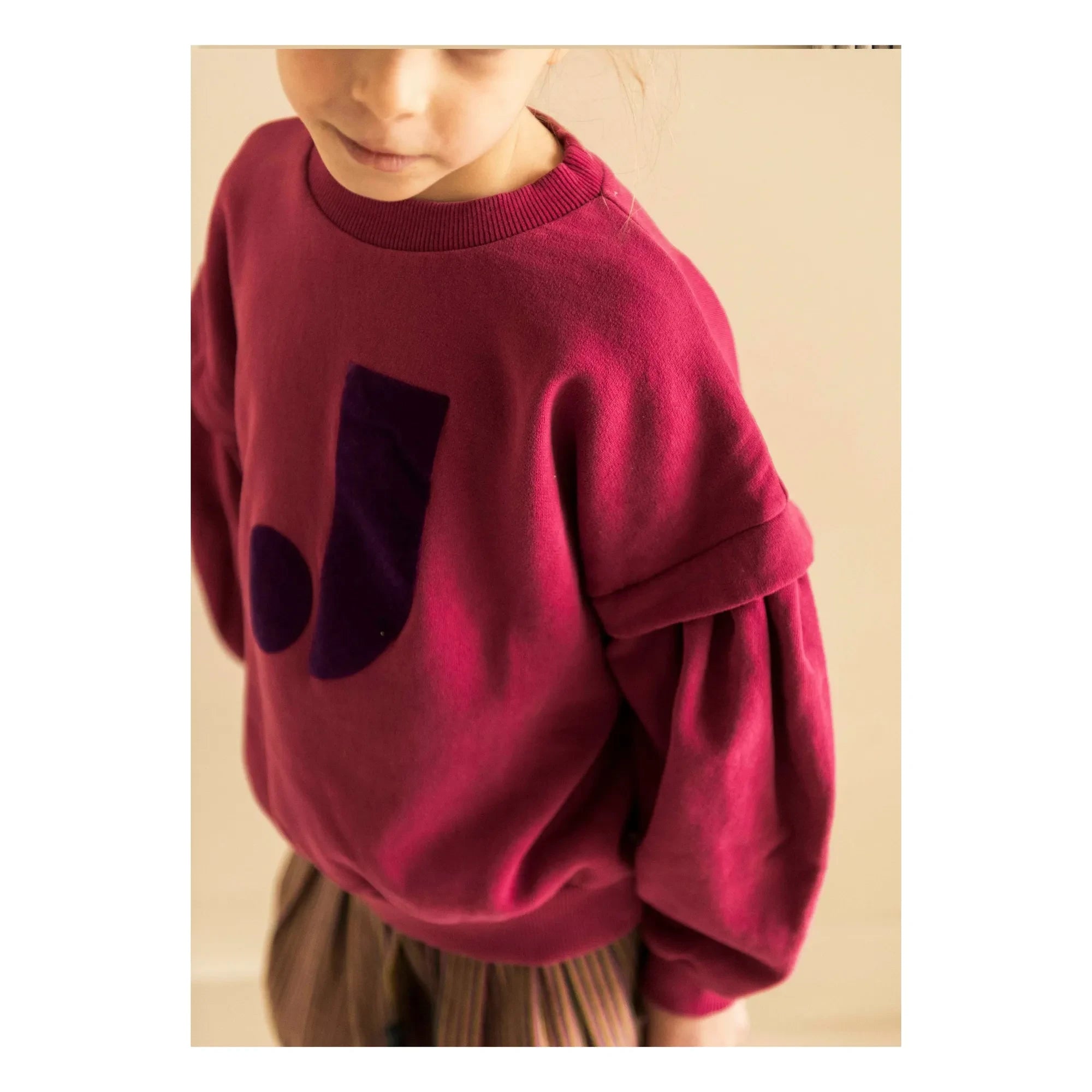 Jenest - Balon Sweatshirt Organik Pamuk | Bordo