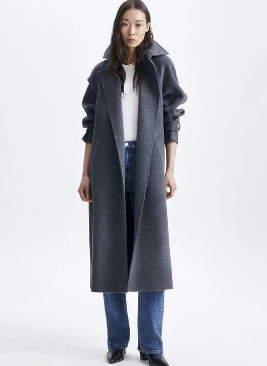Vanessa Bruno - Faro Wool Coat | Speckled charcoal gray