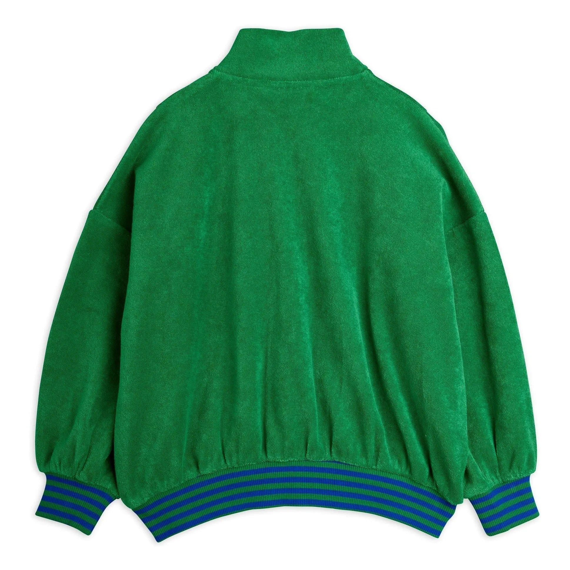 Mini Rodini - Organic cotton terry zip-up sweatshirt | Green