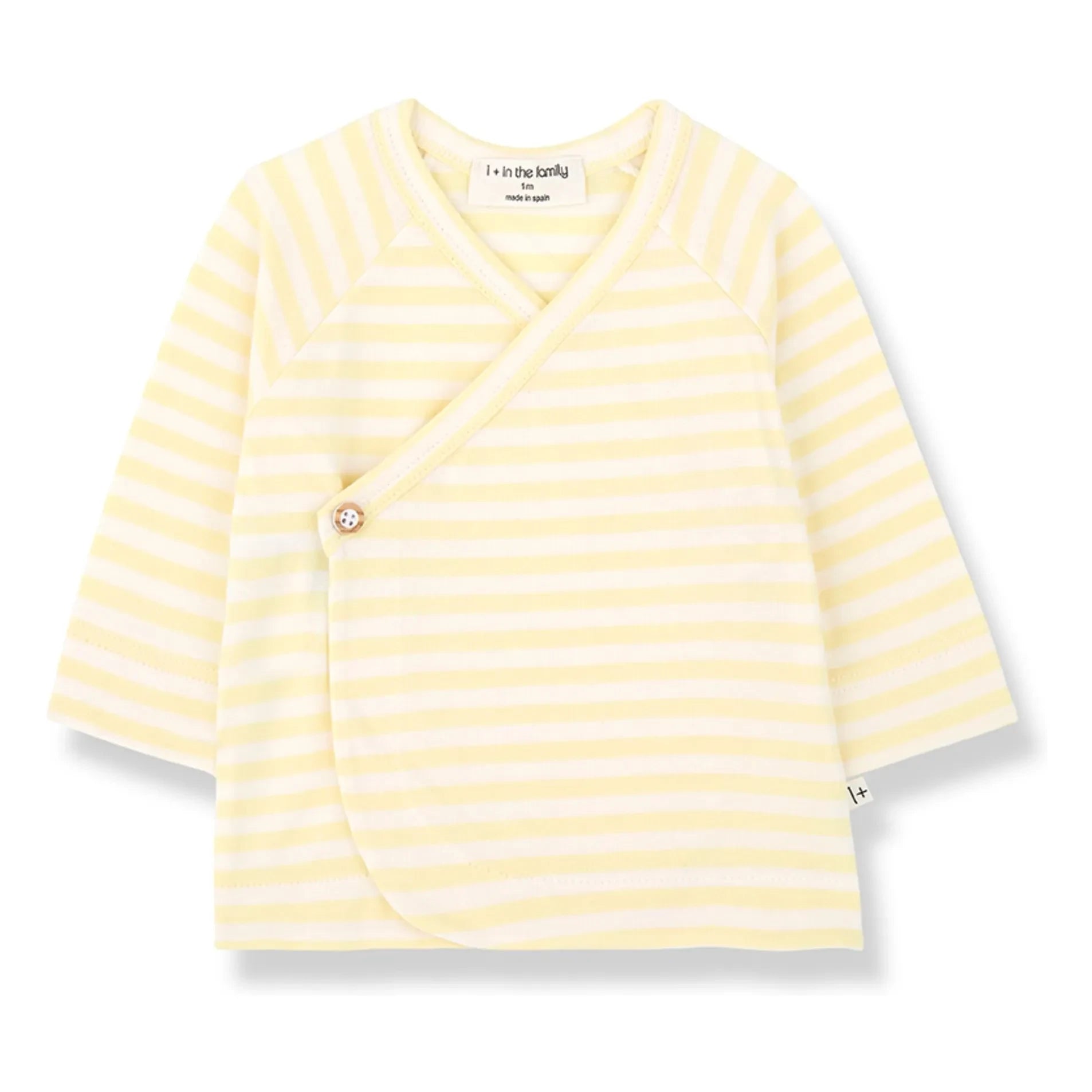 1+ in the Family - Striped Idara T-Shirt | Light Yellow