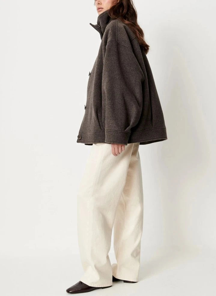 Sessùn - Nariwa Wool Coat | Taupe Brown
