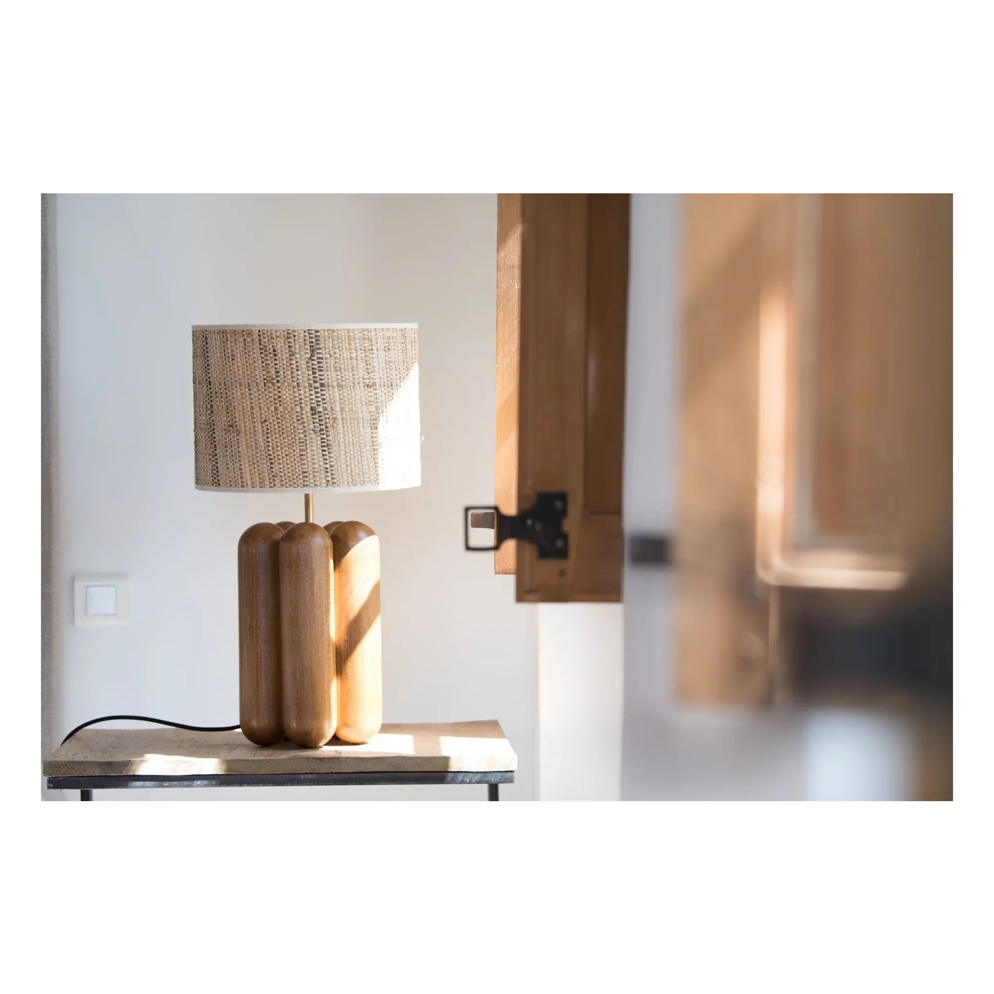 Cosin - Raffia Lampshade Table Lamp Charlotte | Natural