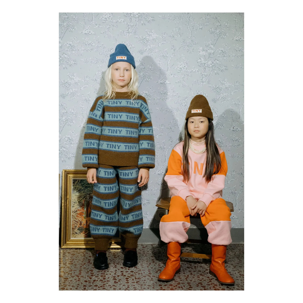 Tinycottons - Tiny Renk Bloklu Organik Pamuklu Jogger | Pembe
