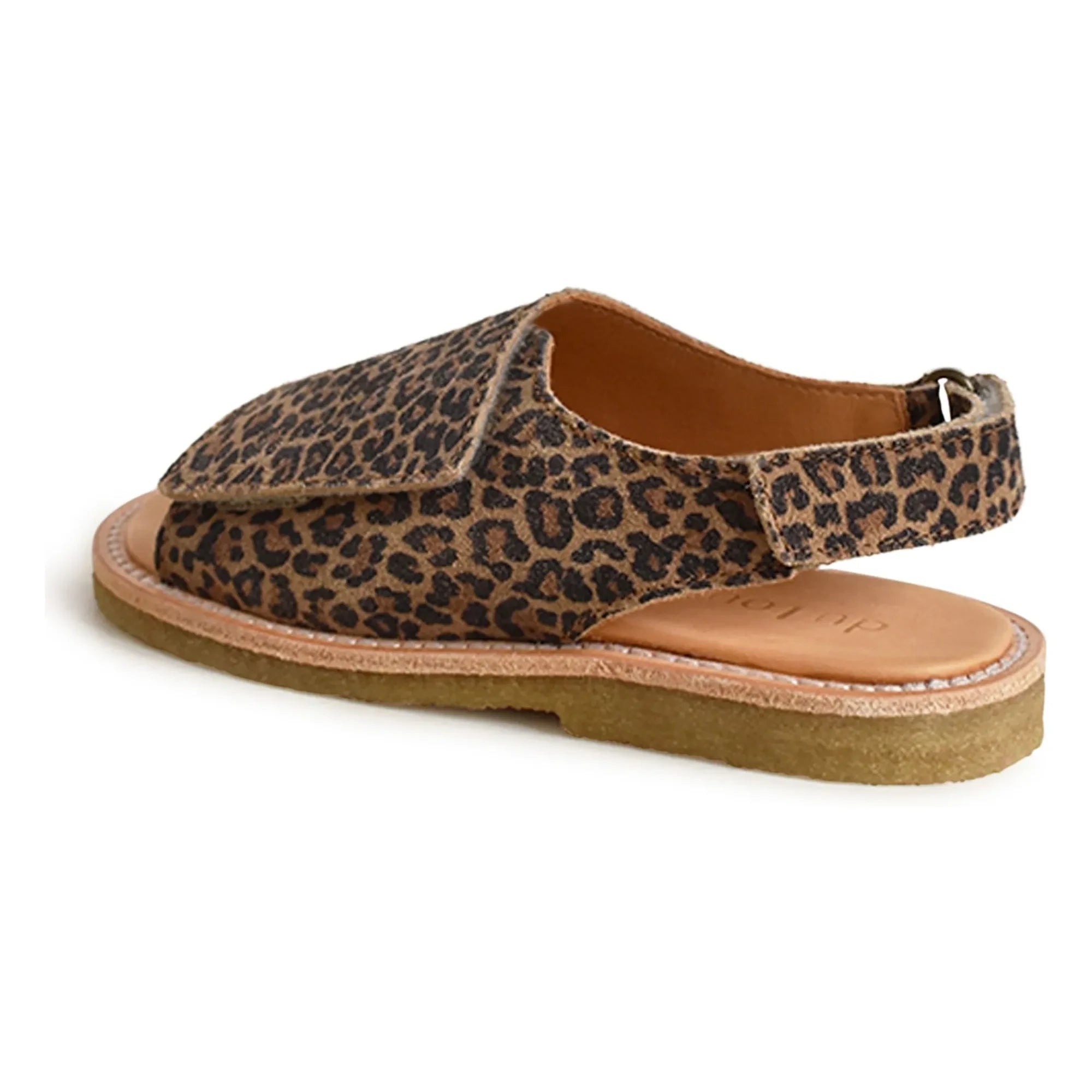 du Loua - Du Veda Leopard Faux Suede Sandals | Brown